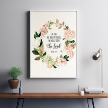 Joshua 24:15 'As For Me & My House' Bible Verse Wall Art - Inspirational Decor for Christian Homes