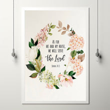 Joshua 24:15 'As For Me & My House' Bible Verse Wall Art - Inspirational Decor for Christian Homes