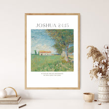 Joshua 2415 Canvas Wall Art Poster Modern Minimalist Vintage Bible Painting Quote Print Christian Scripture Living Room Home Decor Frame 1687792643