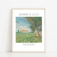 Joshua 2415 Canvas Wall Art Poster Modern Minimalist Vintage Bible Painting Quote Print Christian Scripture Living Room Home Decor Frame 1687792643
