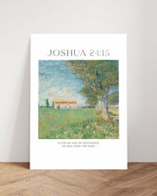 Joshua 2415 Canvas Wall Art Poster Modern Minimalist Vintage Bible Painting Quote Print Christian Scripture Living Room Home Decor Frame 1687792643