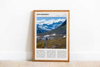 Jotunheimen National Park Wall Art  Poster Norway Jotunheimen National Park Black White Poster Art Gift 1700215623