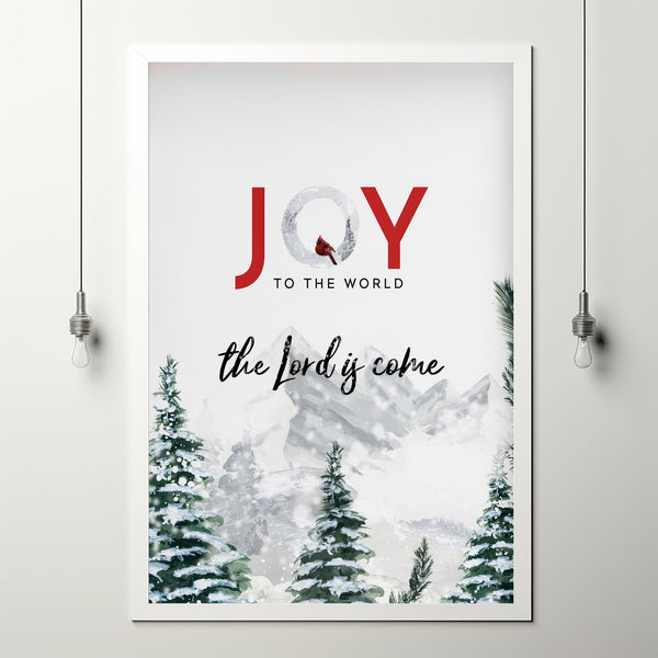 Joy To The World Christmas Decor - 'The Lord Is Come' Festive Wreath for Holiday Cheer