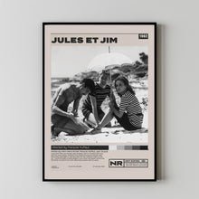 Jules et Jim, François Truffaut, Minimalist Movie Poster,Room decor