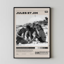 Jules et Jim, Jules and Jim, François Truffaut, Minimalist Movie Poster, Vintage Retro Art Movie Poster
