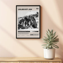 Jules et Jim, Jules and Jim, François Truffaut, Minimalist Movie Poster, Vintage Retro Art Movie Poster