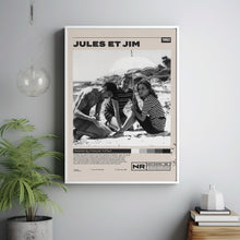 Jules et Jim, Jules and Jim, François Truffaut, Minimalist Movie Poster, Vintage Retro Art Movie Poster