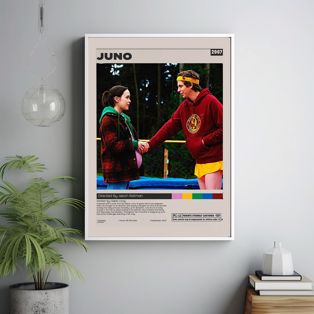 Juno Movie Poster Jason Reitman Minimalist Movie Poster 1 Mythicwall Juno Movie Poster Jason Reitman Minimalist Movie Poster 1 Mythicwall
