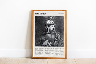 King Arthur Wall Art  King Arthur king of Britain Poster Black White Poster  Poster Art Gift 1681319270