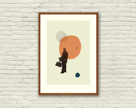 LOVE in THE ABSTRACT - Eternal Sunshine of The Spotless Mind Inspired Poster - Mid Century Modern, cut paper collage, shapes 267030532