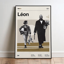Léon Movie Poster  Minimalist  Midcentury Poster  Wall Art Print  Retro Movie Poster 1717371568