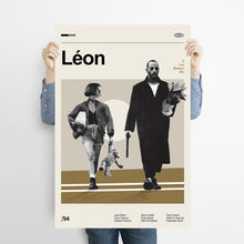 Léon Movie Poster  Minimalist  Midcentury Poster  Wall Art Print  Retro Movie Poster 1717371568