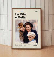 La vita è bella Wall Art Print - Roberto Benigni Film Poster - Midcentury Art 1415141116