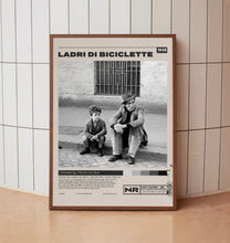 Ladri di biciclette , Bicycle Thieves, Minimalist Movie Poster, Vintage Retro Art Movie Poster