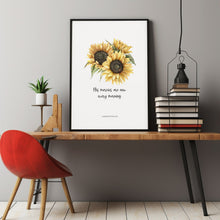 Lamentations 323 His Mercies are New Every Morning Poster Floral Bible Verse Wall Art, Watercolor Sunflowers Christian Scripture Artwork