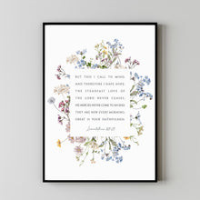 Lamentations 323, His Mercies Are New Every Morning, Bible Verse Wall Art, Wildflower