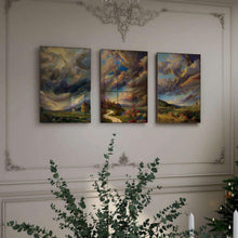 Landscape Painting Vintage Painting Clouds Landscape Painting Retro Wall Art   Nature Art Horizon Painting 1739315651