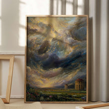 Landscape Painting Vintage Painting Clouds Landscape Painting Retro Wall Art   Nature Art Horizon Painting 1739315651