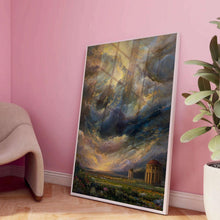 Landscape Painting Vintage Painting Clouds Landscape Painting Retro Wall Art   Nature Art Horizon Painting 1739315651