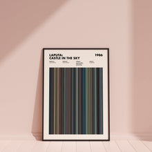 Laputa Castle In The Sky Movie Barcode Print, Laputa Castle In The Sky Print, Laputa Castle In The Sky Poster, Studio Ghibli Poster 1664222489