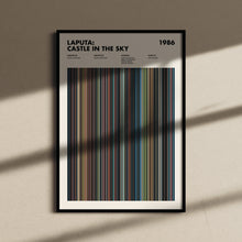 Laputa Castle In The Sky Movie Barcode Print, Laputa Castle In The Sky Print, Laputa Castle In The Sky Poster, Studio Ghibli Poster 1664222489