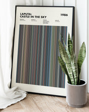 Laputa Castle In The Sky Movie Barcode Print, Laputa Castle In The Sky Print, Laputa Castle In The Sky Poster, Studio Ghibli Poster 1664222489