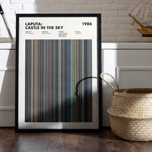 Laputa Castle In The Sky Movie Barcode Print, Laputa Castle In The Sky Print, Laputa Castle In The Sky Poster, Studio Ghibli Poster 1664222489