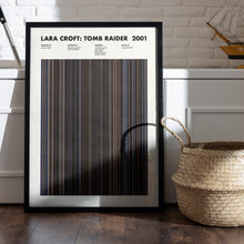 Lara Croft Tomb Raider Movie Barcode Print, Tomb Raider Print, Tomb Raider Poster, Tomb Raider Wall Art, Tomb Raider Art Print 1617481264