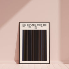 Lara Croft Tomb Raider Movie Barcode Print, Tomb Raider Print, Tomb Raider Poster, Tomb Raider Wall Art, Tomb Raider Art Print 1617481264