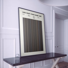 Lara Croft Tomb Raider Movie Barcode Print, Tomb Raider Print, Tomb Raider Poster, Tomb Raider Wall Art, Tomb Raider Art Print 1617481264