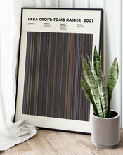Lara Croft Tomb Raider Movie Barcode Print, Tomb Raider Print, Tomb Raider Poster, Tomb Raider Wall Art, Tomb Raider Art Print 1617481264