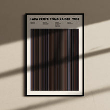 Lara Croft Tomb Raider Movie Barcode Print, Tomb Raider Print, Tomb Raider Poster, Tomb Raider Wall Art, Tomb Raider Art Print 1617481264