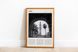 Libya Print North Africa Wall Art Poster Libya Trablus Black White Poster  Poster Art Gift 1690146610