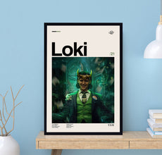 Loki Tv Series Poster, Loki Poster, Marvel Poster, Tv Series, Retro Poster, Midcentury Art, Minimalist Art, Vintage Poster, Wall Decor 1720082384