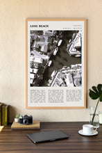 Long Beach California Wall Art  Poster Long Beach California Black White Poster  Poster Art Gift 1680190438