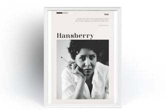 Lorraine Hansberry Poster Wall Art A Raisin In The Sun Martin Luther King, Jr. and James Baldwin  Poster Art Gift 1551625946