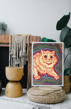 Louis Wain Psychotic Cat Print Wall art Poster 1565225746