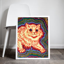 Louis Wain Psychotic Cat Print Wall art Poster 1576382345