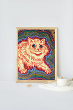 Louis Wain Psychotic Cat Print Wall art Poster 1565225746