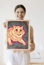 Louis Wain Psychotic Cat Print Wall art Poster 1576382345