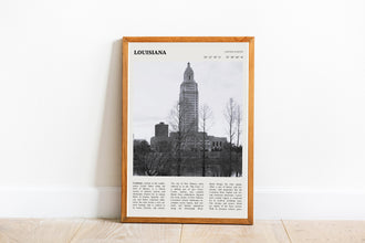 Louisiana State Wall Art  Poster Louisiana State Black White Poster  Poster Art Gift 1695460697