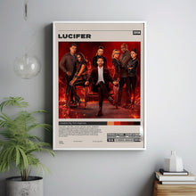 Lucifer Poster, Tom Kapinos, Minimalist Tv Series, Vintage Retro Art Print