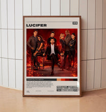 Lucifer Poster, Tom Kapinos, Minimalist Tv Series, Vintage Retro Art Print
