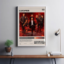 Lucifer Poster, Tom Kapinos, Minimalist Tv Series, Vintage Retro Art Print