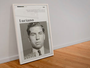 Lucky Luciano Mugshot Poster Wall Art Genovese crime family American Mafia National Crime Syndicate Poster Art Gift 1550281294
