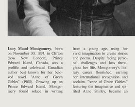 Lucy Maud Montgomery Wall Art  Anne of Green Gables Poster Black White Poster  Poster Art Gift 1687921512
