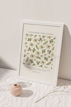 Luke 1227, Consider the Lilies Bible Verse Print, Christian Wall Art, Minimalist Floral Christian Poster, Encouraging Christian Posters 1590722589