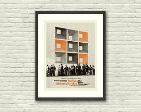 MID CENTURY MODERN In Line, Jack's Mannequin 18 x 24 Art Print Concert Poster, Lithograph, Hipster, Vintage Style 1304971191