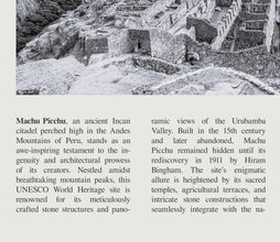 Machu Picchu Wall Art Poster Peru Machu Picchu Black White Poster  Poster Art Gift 1642845369