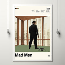Mad Men Poster, Mad Men Movie, Matthew Weiner Film, Retro Movie Poster, Vintage, Modern Vintage, Movie Poster, Minimal Movie Art